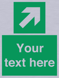 Custom Arrow Top Right Sign